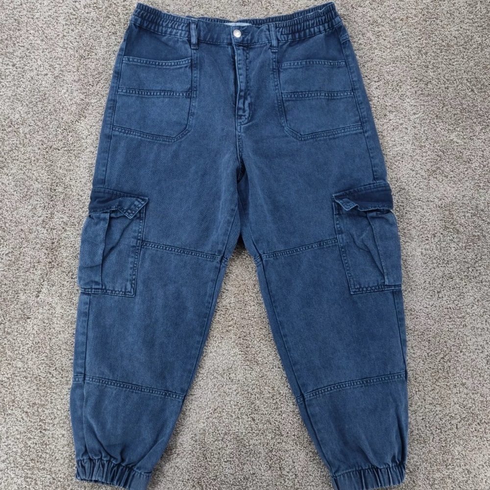 Free people high rise cargo platoon pants
